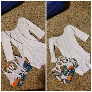 Tilt Mesh white leo and colorful sports bra